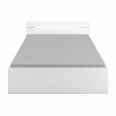 eoshop Multifunkcionalni krevet MICHIGAN 140x200 cm, biserno bijeli, s ladicama i nišom