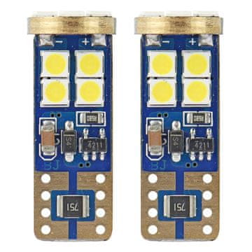 slomart LED žarulja AMiO CANBUS W5W T10E (Wedge), bijela, 12V/24V, 12x SMD 2835
