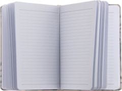 nb grafo Notes - bilježnica A5 crte tvrde korice, 96 listova, s gumicom, 0815.14, Daisy lila