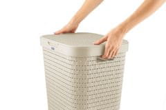 Rotho Koš za rublje COUNTRY, 55L, cappuccino boja, otporan i elegantan