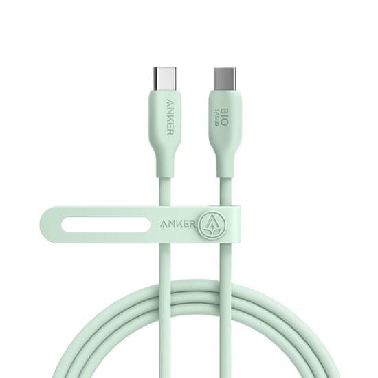 Anker 543 BIO kabel, USB-C na USB-C, 1,8 m, zelena