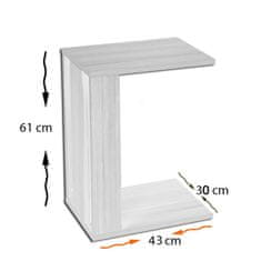 Woody Fashion Bočni stol, Pasific C Sehpa - Marmo