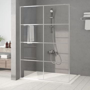 Vidaxl Srebrna tuš kabina 140x195 cm prozirno ESG staklo