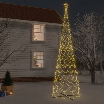 Vidaxl Božićno drvce u obliku konusa, 3000 toplo bijelih LED dioda, 230 x 800 cm