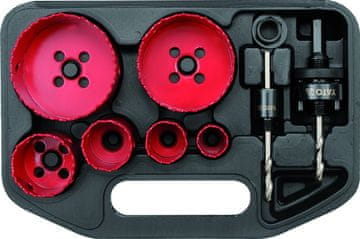TOYA SET KRUPNIH PILA ZA ELEKTRIČARE 22-73 MM 8 DIJELOVA - YT-3380