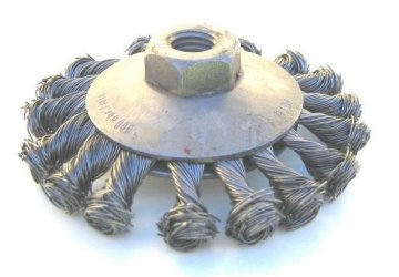 Kutna četka s diskom, čelična žica, pletena M-14, FI100MM - SZ TK 100 s