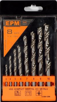 SET HSS SVRDILA ZA METAL 3-10 MM 8 KOM - E-500-1208