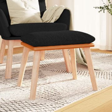 Vidaxl Tabure crni 45x29,5x35 cm tkanina i PU koža