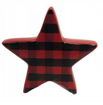 Boltze Keramička božićna zvijezda 11 cm crvena