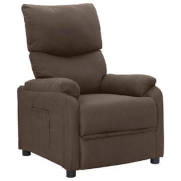 Vidaxl Naslonjač od tkanine smeđesivi