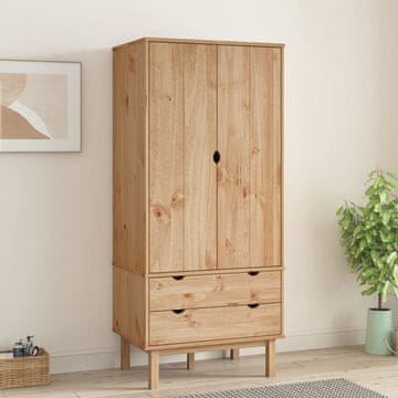 Vidaxl Ormar OTTA, 76,5 x 53 x 172 cm, Masivni bor