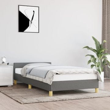 Vidaxl Okvir kreveta bez madraca, tamno siva, 100x200 cm, presvučen tkaninom