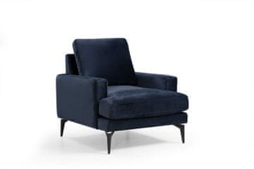 Atelier Del Sofa Fotelja wing PAPIRA tamnoplava, Papira Armchair - Navy Blue