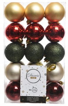 Kaemingk Raznobojne kuglice za božićno drvce, set od 30 komada, 6 cm