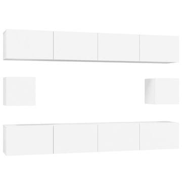 Vidaxl 6-dijelni set TV ormarića bijeli od konstruiranog drva