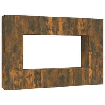 Vidaxl 8-dijelni set TV ormarića boja dimljenog hrasta drveni