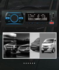 Dexxer 1DIN auto radio 4x50W MP3 2x USB 3.0 Bluetooth 12V