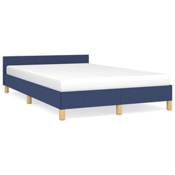 Vidaxl Okvir kreveta bez madraca plavi 120x190 cm tkanina