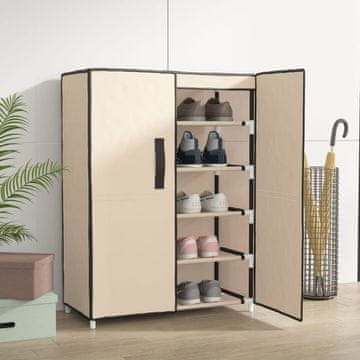 Vidaxl Ormarić za cipele krem boje 60x28x90 cm tkanina