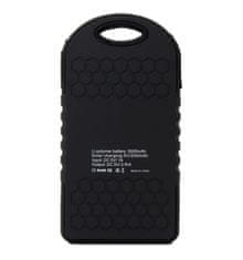 aptel Solar 2x USB powerbank 5000mAh 1x microUSB + LED lampa
