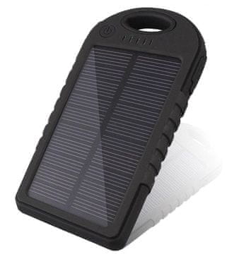 aptel Solar 2x USB powerbank 5000mAh 1x microUSB + LED lampa