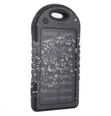 aptel Solar 2x USB powerbank 5000mAh 1x microUSB + LED lampa
