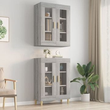 Vidaxl Zidni ormarić sivi sonoma hrast 69,5x34x90 cm