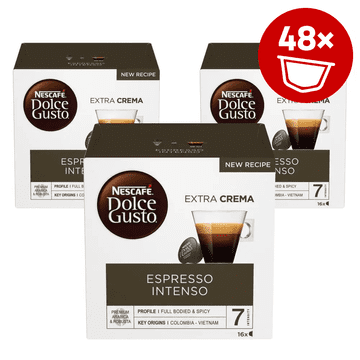NESCAFÉ Dolce Gusto Espresso Intenso kapsule za kavu (16 kapsula/16 napitaka), trostruko pakiranje (48 kapsula)