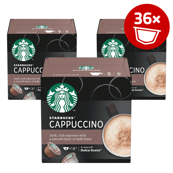 Starbucks Cappuccino by NESCAFÉ Dolce Gusto, kapsule za kavu (36 kapsula / 18 napitaka)