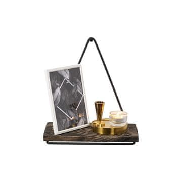 Woody Fashion Zidna polica, Crno Tamni orah, Begonia