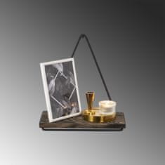 Woody Fashion Zidna polica, Crno Tamni orah, Begonia