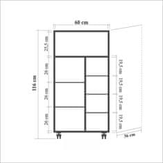 Woody Fashion Višenamjenski ormarić, Sonoma hrast, Kiler - 735