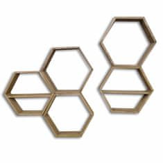 Woody Fashion Zidna polica, HEX003