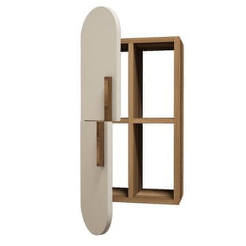 Woody Fashion Zidna polica, Rose - Walnut, Cream