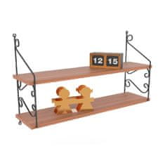 Woody Fashion Zidna polica, Orah, Seramoni 2'li - Walnut