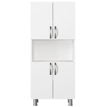 Woody Fashion Kupaonski ormarić, Bijela boja, William - White