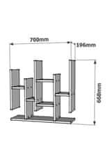 Woody Fashion Zidna polica, Flower - Walnut