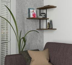 Woody Fashion Zidna polica, Orah Crno, Frisbi