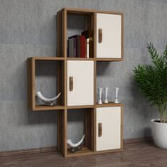 Woody Fashion Zidna polica, Flora - Walnut, Cream