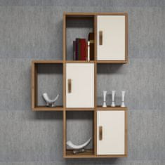 Woody Fashion Zidna polica, Flora - Walnut, Cream