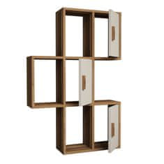 Woody Fashion Zidna polica, Flora - Walnut, Cream