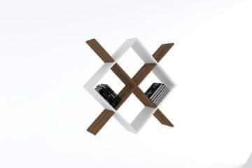 Woody Fashion Zidna polica, Semo - Walnut, White