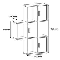 Woody Fashion Zidna polica, Flora - Walnut, Yellow