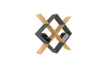 Woody Fashion Zidna polica, Semo - Sapphire, Anthracite