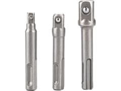Extol Premium Adapter (8819695) 3 komada SDS PLUS četvrtastog pogona, 1/4"-3/8"-1/2", CrV