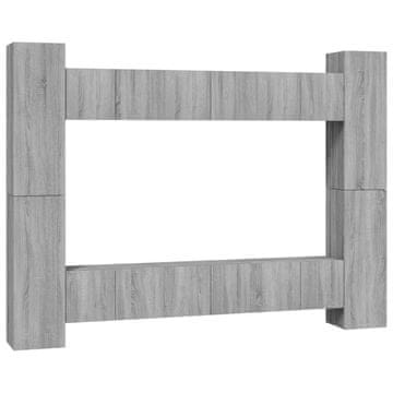 Vidaxl 10-dijelni set TV ormarića sivog sonome konstruirano drvo