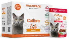 Calibra hrana za mačke, s govedinom, patkom, puretinom i teletinom u umaku, 12 x 85 g