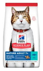 Hill's Mature Adult 7+ suha hrana za mačke, s tunom, 1,5 kg
