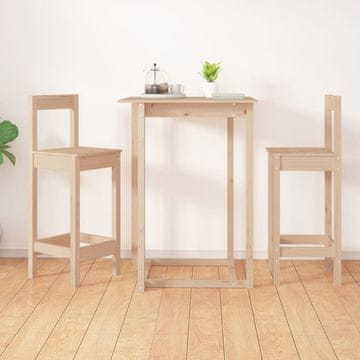 Vidaxl Barske stolice, set od 2, 40x41,5x112 cm, masivno borovo drvo