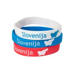 Slovenija set od tri silikonske narukvice